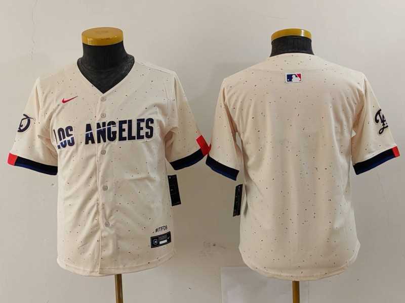 Youth Los Angeles Dodgers Blank Cream 2024 City Connect Limited Stitched Jersey,We sell and wholesale Youth Los Angeles Dodgers Blank Cream 2024 City Connect Limited Stitched Jersey on line form chian!